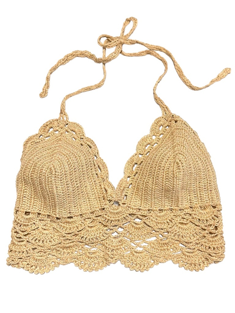 Handmade Crochet Halter Bralette Boho Festival Fairycore Cottagecore
